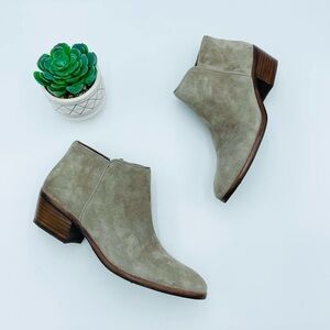 Sam Edelman Brown Tan Leather Suede Ankle Booties